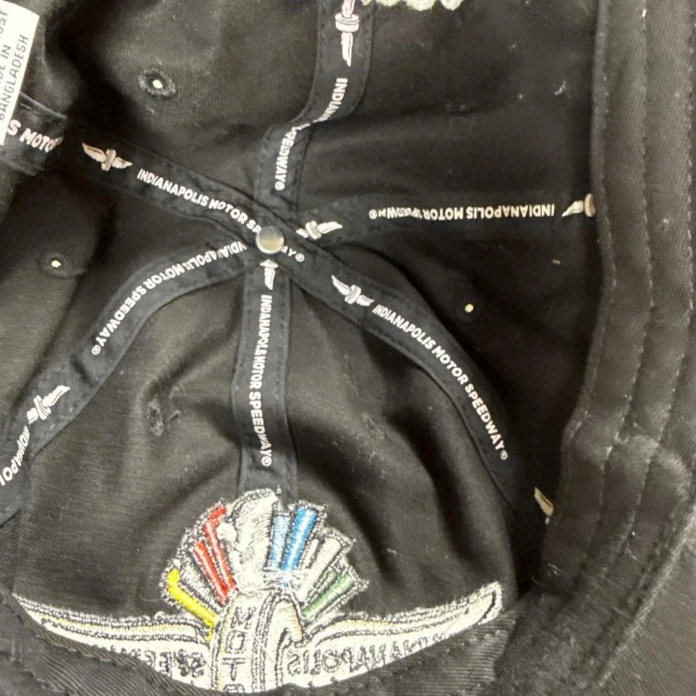 Vintage Y2K Indianapolis Motor Speedway IMS Wing Wheel EST 1909 Black Strapback